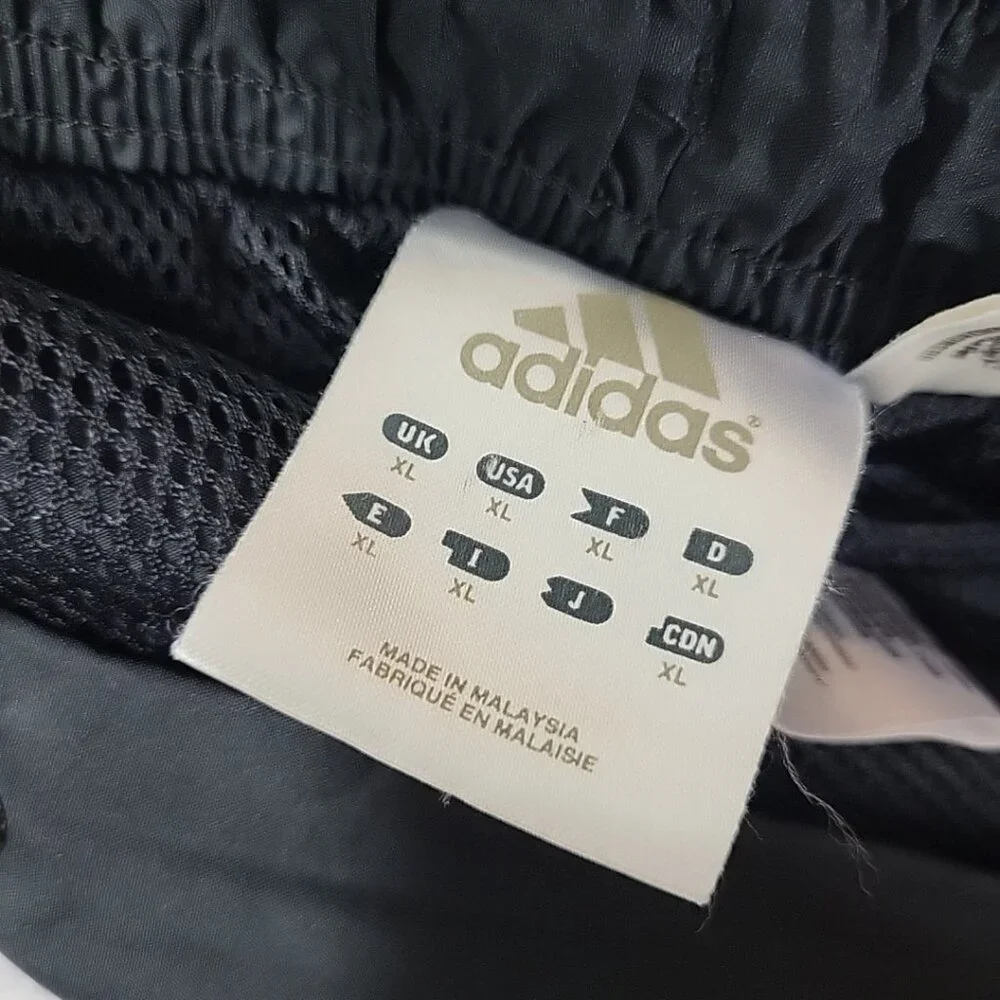 Adidas Climalite Pant Three Stripe Black Polyester Track Warm Up Pocket Lined XL